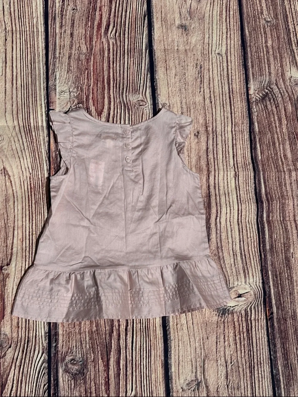 Gymboree Dusty Pink Ruffle Hem Sleeveless Top